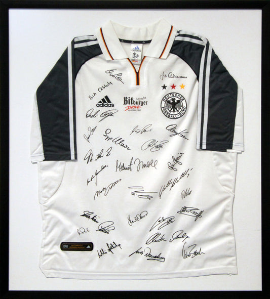 Framed Retro Germany Shirt With Team Printed Signatures